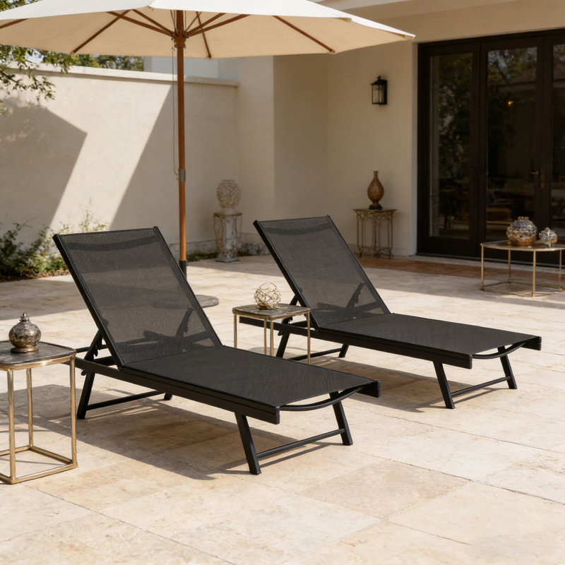 CHAISE LUNGE, Noir