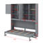 Lit escamotable avec armoire supérieure, tablettes, lit pliable peu encombrant avec éclairage et port USB-114282201