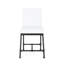 Tabouret de comptoir industriel moderne blanc à 2 boutons l 20,41 po x P 23 po H 38,8 po