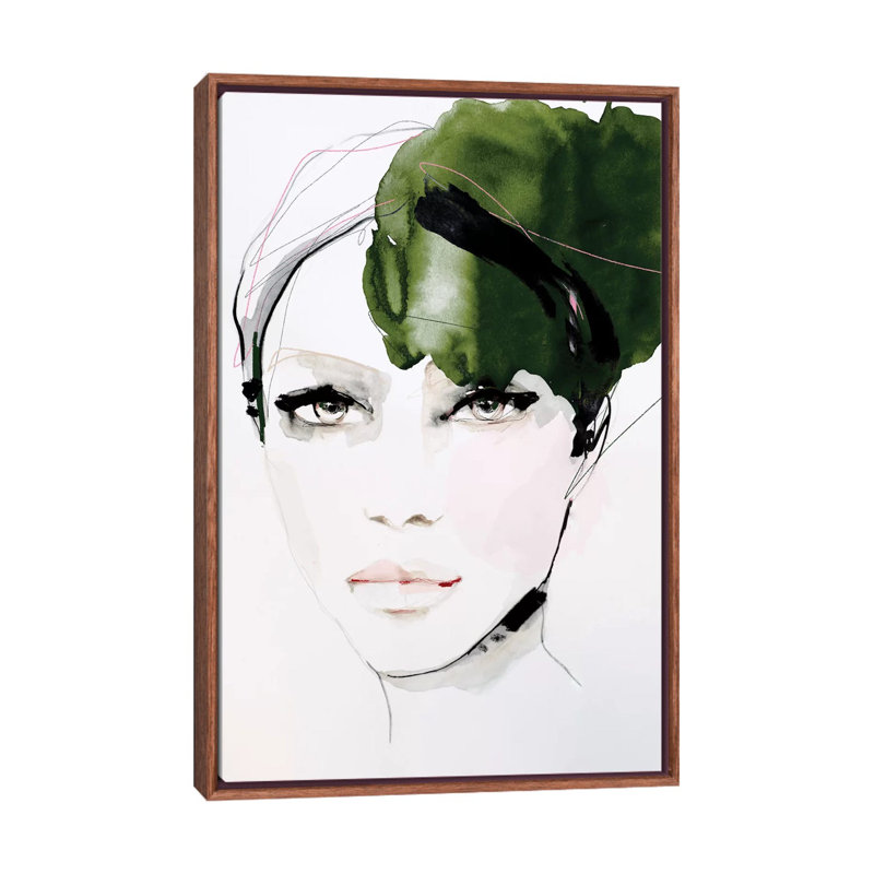 Soft Rapture 1 Piece Painting on Canvas, 66.04 cm H x 45.72 cm W, Classic Brown Wood Framed Canvas