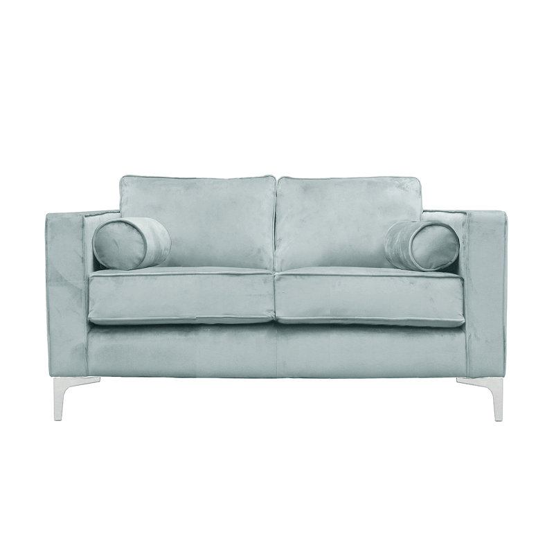 Georgio 2 Seater Velvet Sofa, 2, Eau De Nil