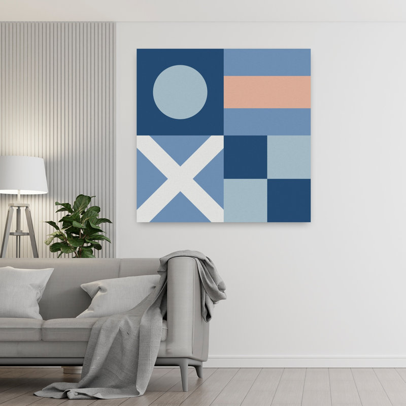 Drapeaux nautiques II, art côtier, H 48 po x l 48 po