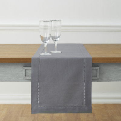 Cotton Linen Hemstitch Table Runner