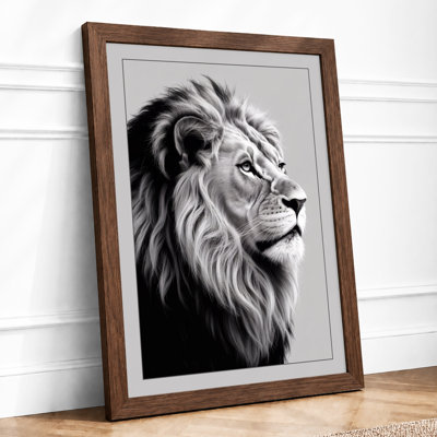 Majestic Lion Modern - Framed Print