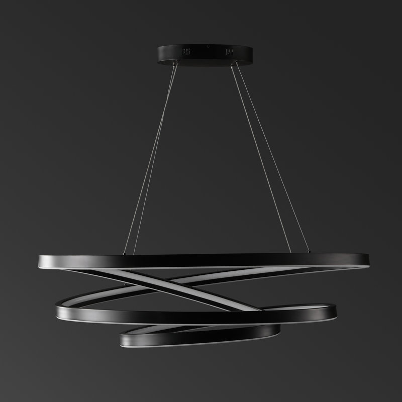 Yasmine 1 - Light LED Chandelier, Black