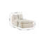 Fauteuil d'appoint pivotant en velours côtelé à compression complète avec repose-pieds et rotation à 360 degrés-133998437
