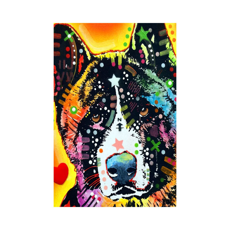 Akita 1 Piece Wrapped Canvas Painting, 20.32 cm H x 30.48 cm W