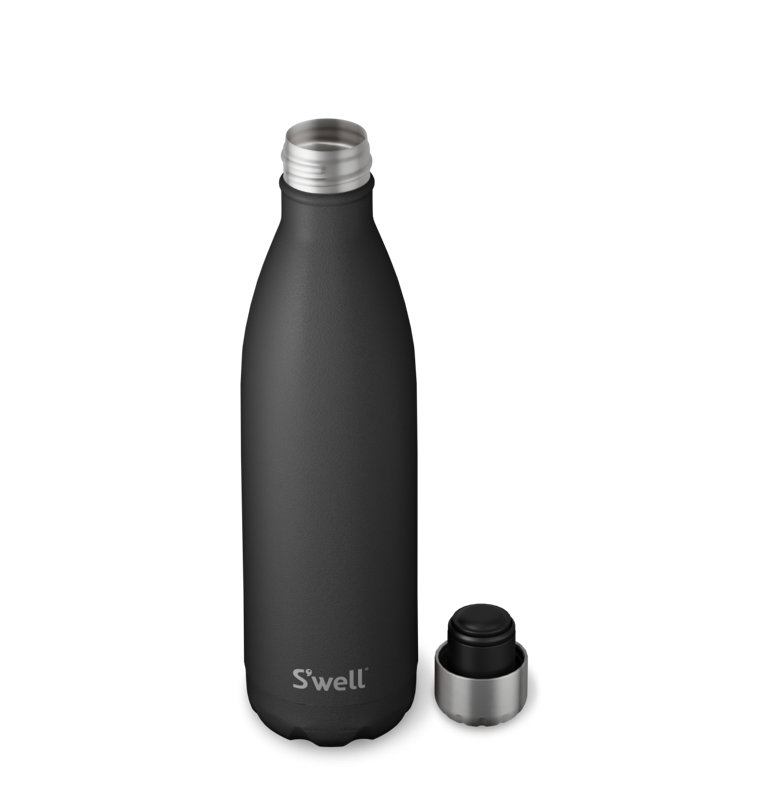S'well Stainless Steel Water Bottle - 17 Fl Oz - Triple-Layered Vacuum-Insulated Containers, 25.oz, Onyx
