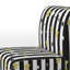 Fauteuil de chambre d'appoint rembourré à motif Gold Strips Gold