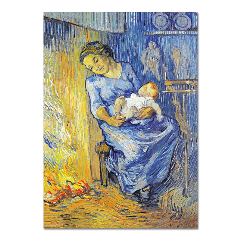 Man Is in the Sea by Vincent Van Gogh - 1 Piece Painting on Glass, 95cm H x 65cm W