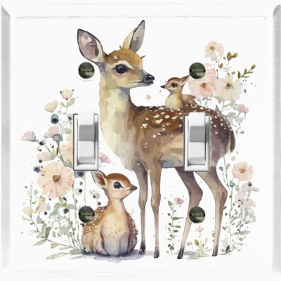 Nature Themed 2 - Gang Toggle Light Switch Standard Wall Plate