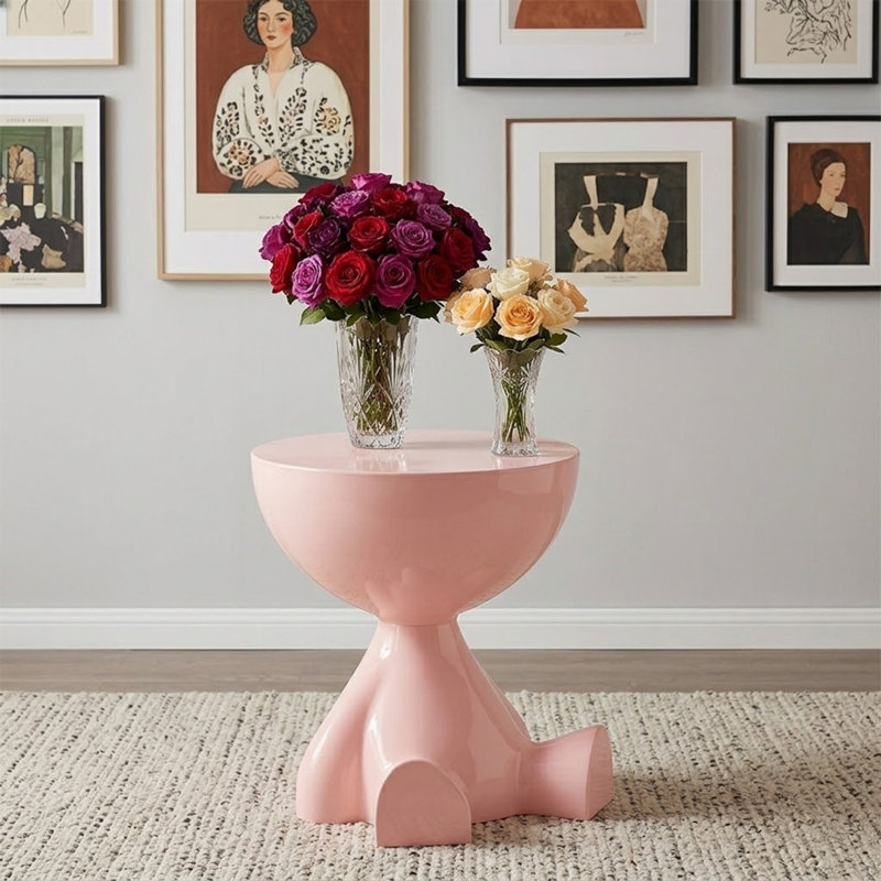 Table basse circulaire (rose)