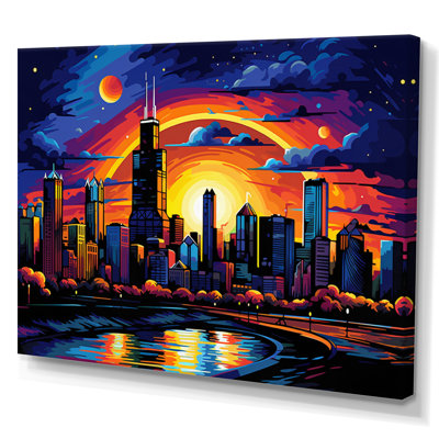 Chicago Popart I sur impression sur toile