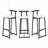 Set of 3 Bar Stools with Backrest for Kitchen Island, Dining, Pub, and Various Rooms, Ideal for Multiple Settings-1627880015