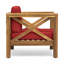 Fauteuil en bois de style milieu du siècle avec coussin en tissu à effet mouillé, 78 cm x 67 cm, 19,2 kg, revêtement Relax.