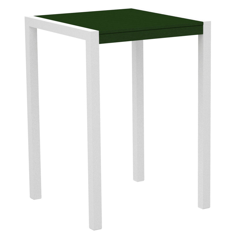 Table de bar POLYWOOD MOD 30 ", Vert, Argent texturé