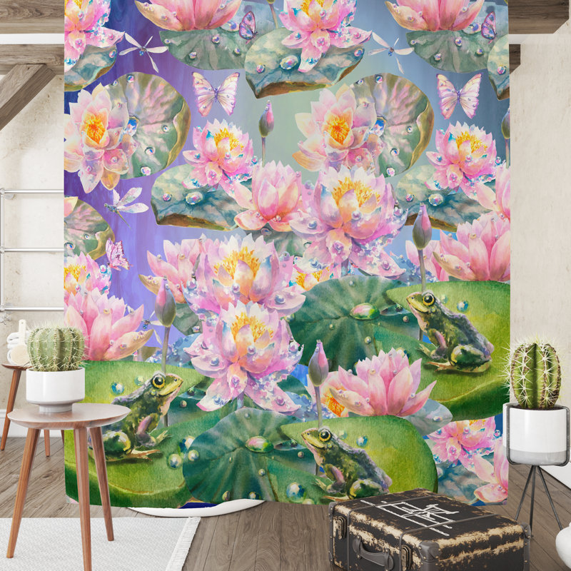 Rideau de douche Floral, H 83 po x l 70 po