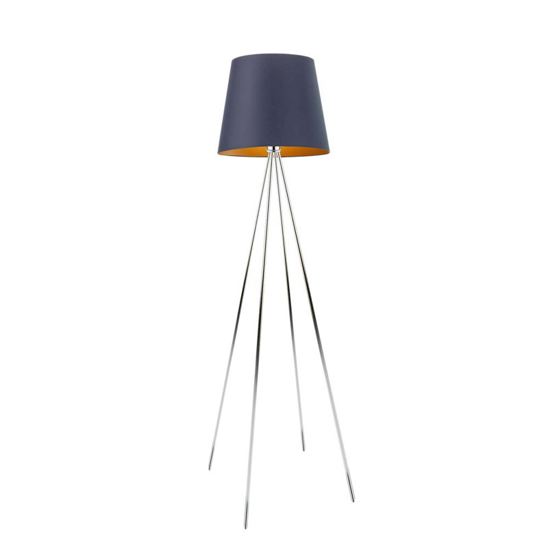 Arlaine 157 H cm Floor Lamp, Green/Gold Inside, Pink