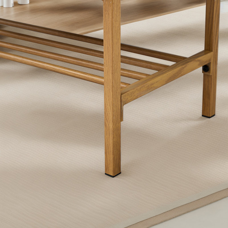 Guillaume Entryway Upholstered Storage Bench With Shelf