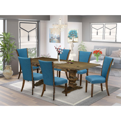 Lassale Removable Leaf Solid Wood Dining Set