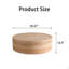 Table basse ronde de 39,37 po avec grain de bois naturel pour le salon, table basse cylindrique moderne pour le salon, sans assemblage