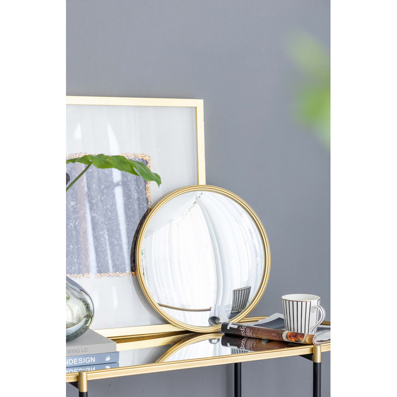 Miroir doré, 15 po x 15 po