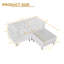 3 Seater Corduroy Sectional-286994993