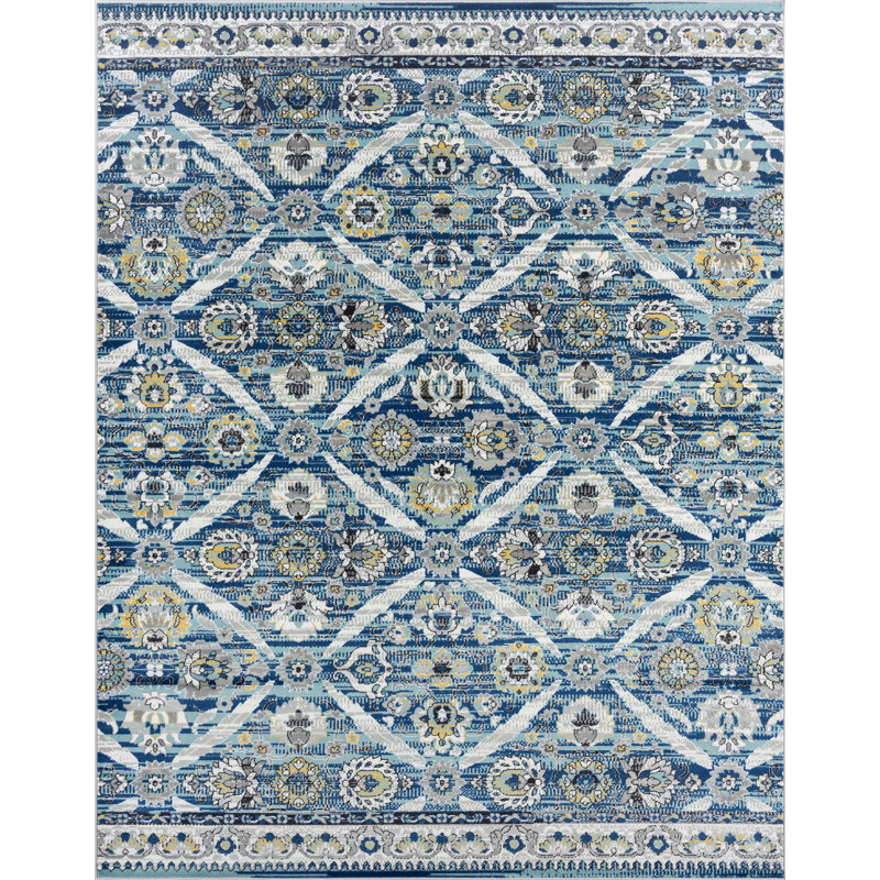 Tapis bleu Gambel, Rectangle 5 pi 3 po x 7 pi 3 po