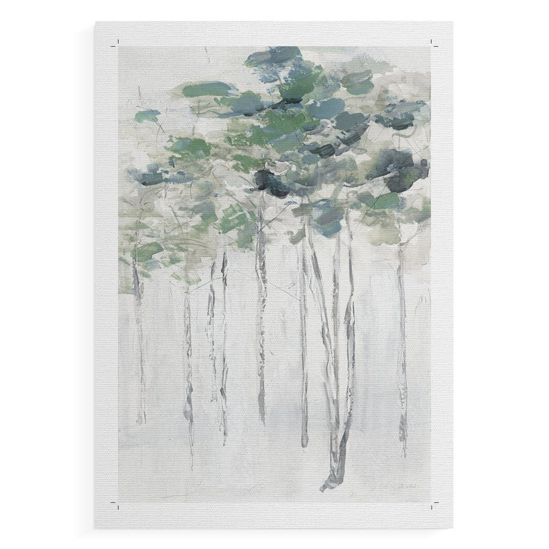 Impasto Tree Line II - Impression sur toile seulement - NON-CADRE, H 36 po x l 24 po