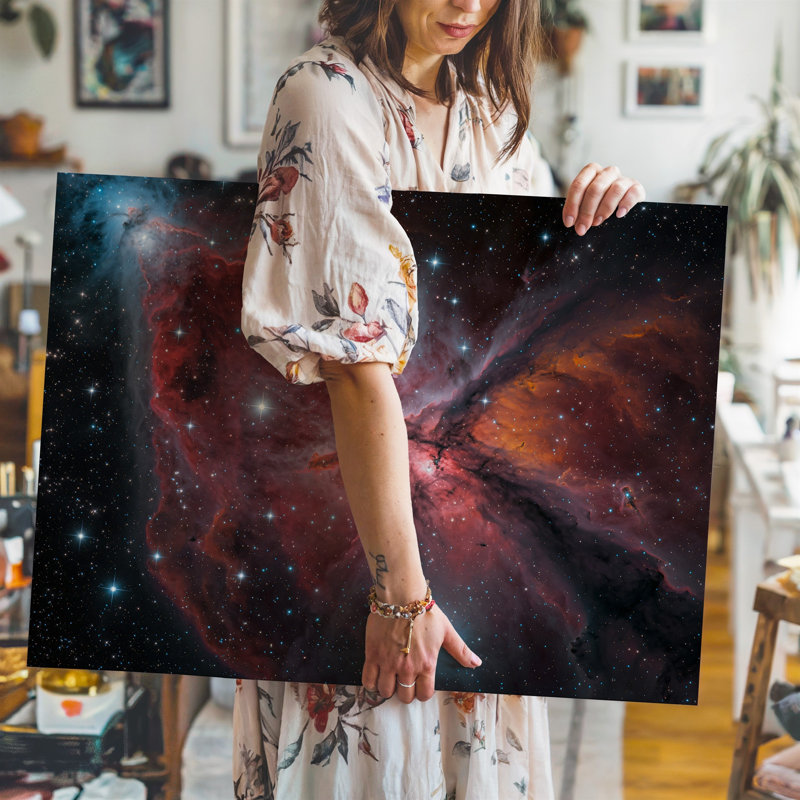 Toile dans les profondeurs expansives de l'espace, un tableau cosmique à couper le souffle, H 30 po x l 30 po