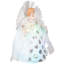 Décoration pour sommet de sapin de Noël en forme de fibre d'ange avec colombe - 12 po - blanc