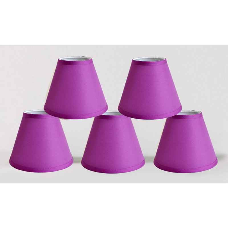 Abat-jour empire en satin 6 po, Mauve