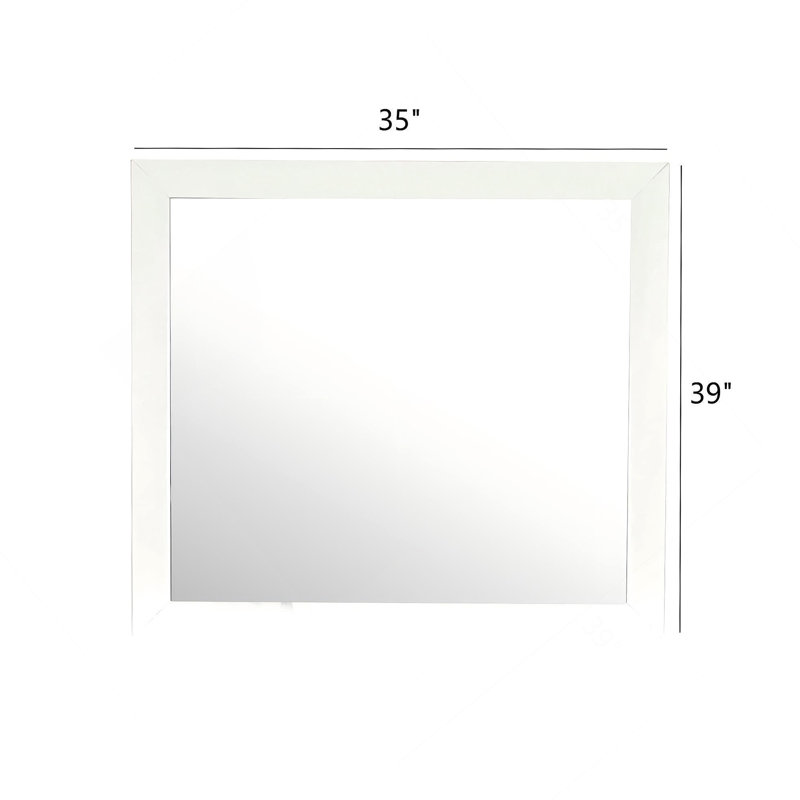 Miroir Glory Furniture Marilla G1570-M, blanc, Blanc