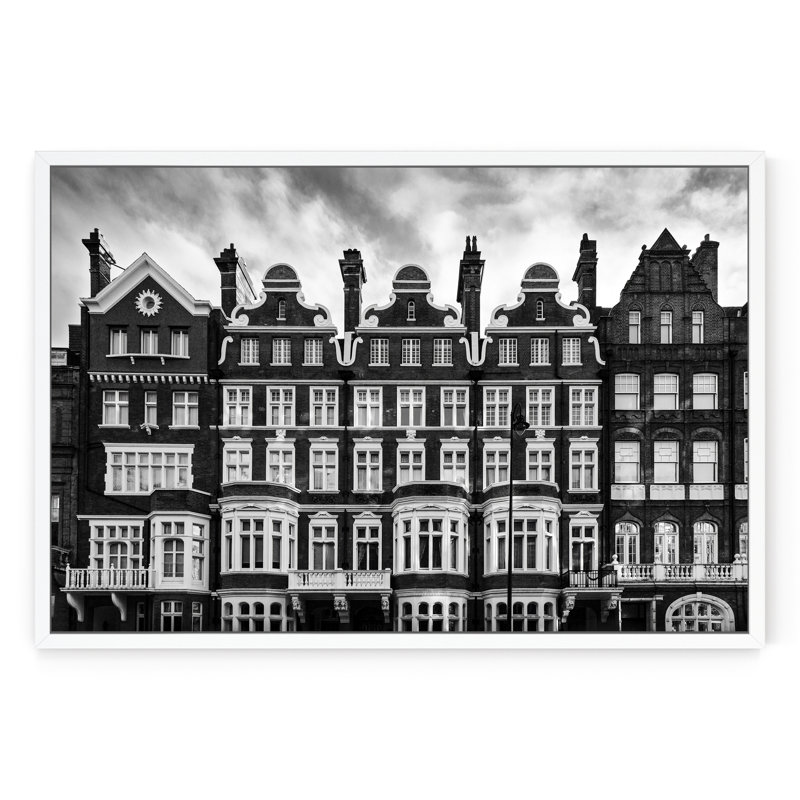 London Townhouses, 16" H x 24" W, White