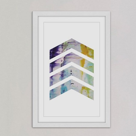 «Arrow up» par Diana Alcala - impression encadrée sur papier, H 45 po x l 30 po x P 1,5 po