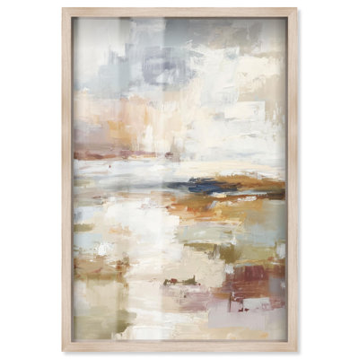 Décoration murale pour salle de bain Edge of the Land II par Art Remedy, cadre blond, 16 x 24