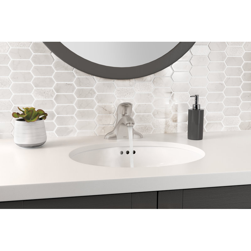 Reliant 3 Single-handle Bathroom Faucet with Drain Assembly, Brushed Nickel