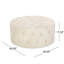 Velours beige, 40,66 po Largeur, hauteur 17,24 po, profondeur X avec 27,82 lb et 39,95 lb-257591133
