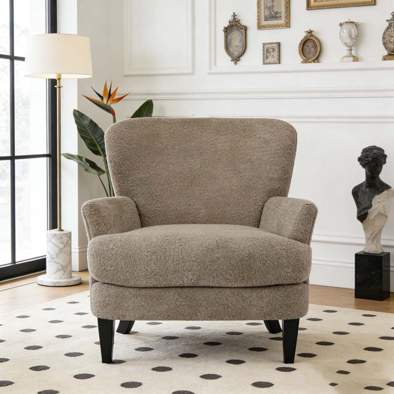 Fauteuil club rembourré Boucle