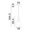 Sandy Gold Metal  Glossy Glass  LED E14 1x5 Watt 230 Volt  IP20 Bulb Excluded  D: 10.8 H1: 30 H2: 184 cm Adjustable height-661550752