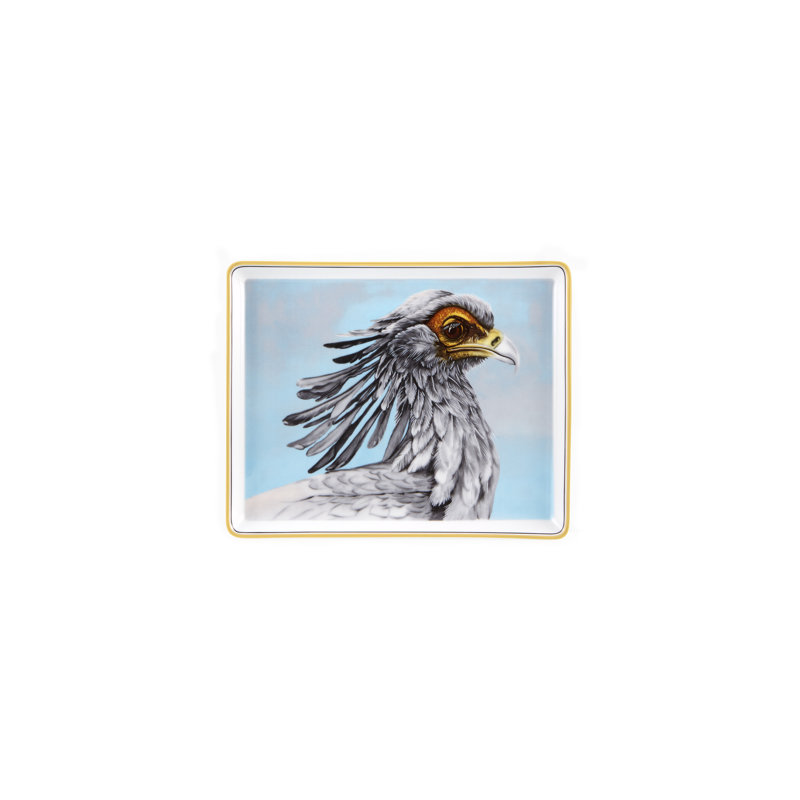Voo Ceramic Decorative Tray, Voo Secretarybird