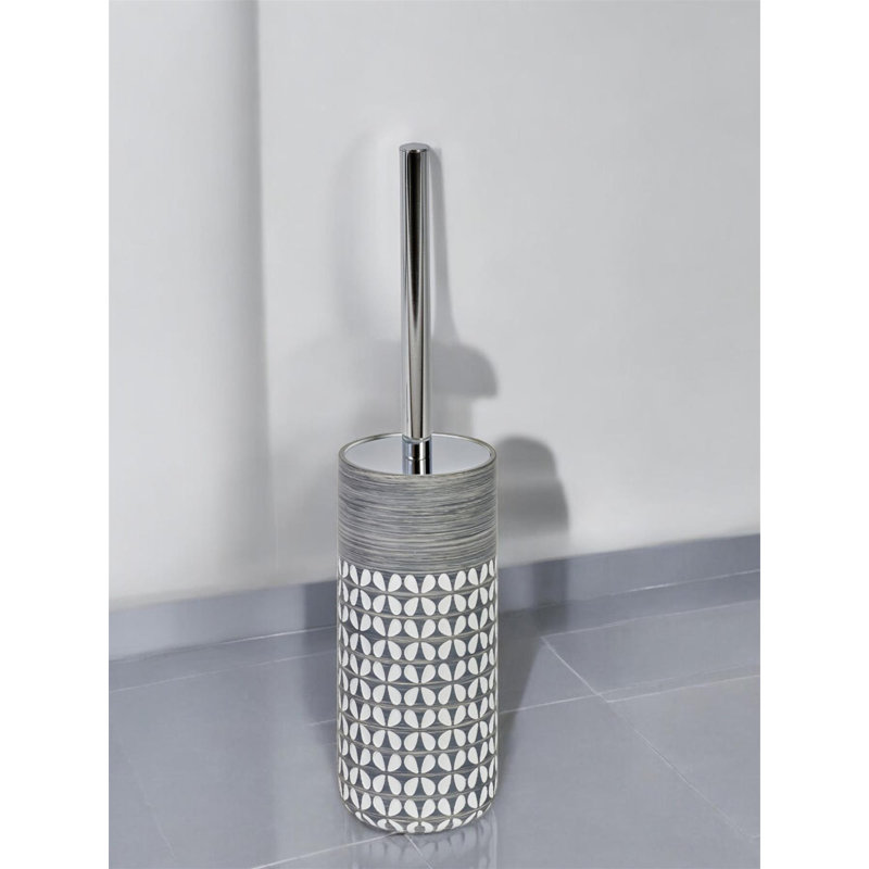 Volga Geometric Grey 4 Piece Bathroom Accessory Set