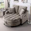Two - Person Brown With Classic Check Pattern, Irregular , And Footrest Storage Double Chaise Longue Brown, Featuring Design, Comfortable Seating,