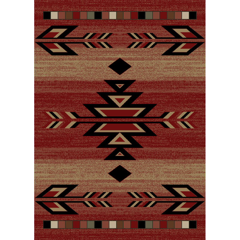 Tapis rouge Keefer, Tapis de couloir 2 pi 3 po x 7 pi 7 po