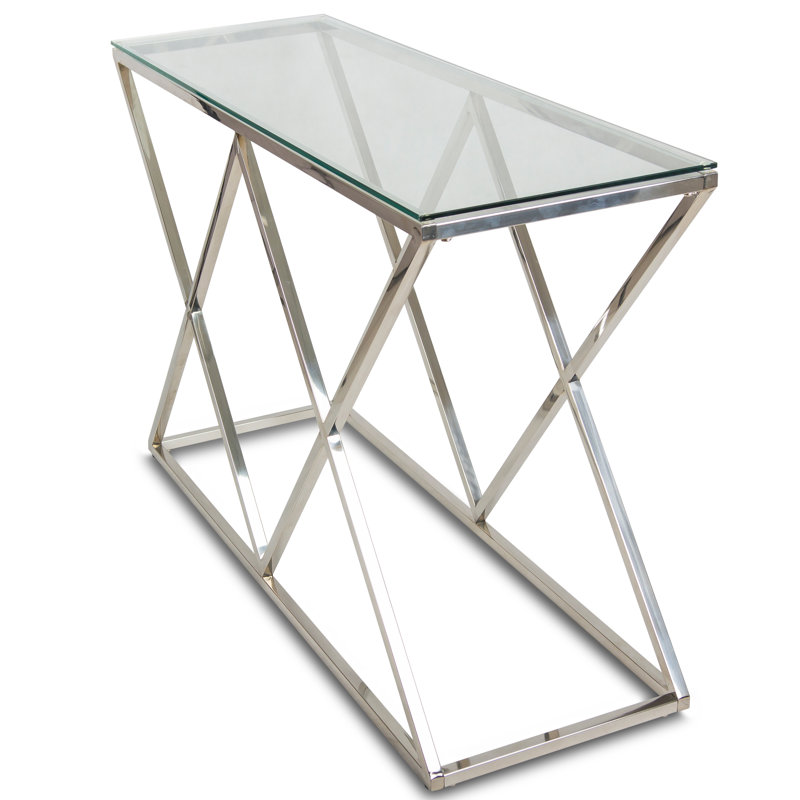 Marvin 120cm Glass Top Console Table