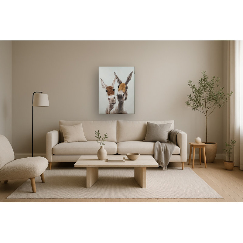 Art mural sur toile Cheeky Donkey Duo - 30 po x 40 po