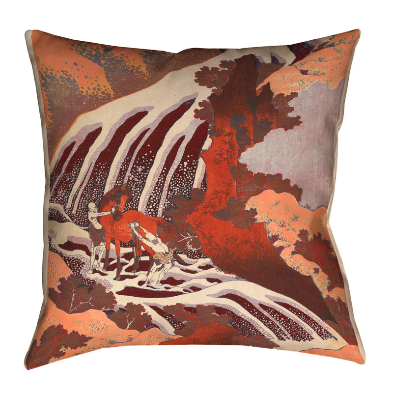 Coussin en coton Katsushika Hokusai, 26 po x 26 po