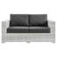 Canapé modulaire d'extérieur en osier de 63 po de largeur avec coussins Convene-1737778803