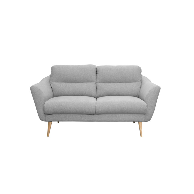 Rosales Odense 2 Seater Upholstered Loveseat, Light Grey, 2