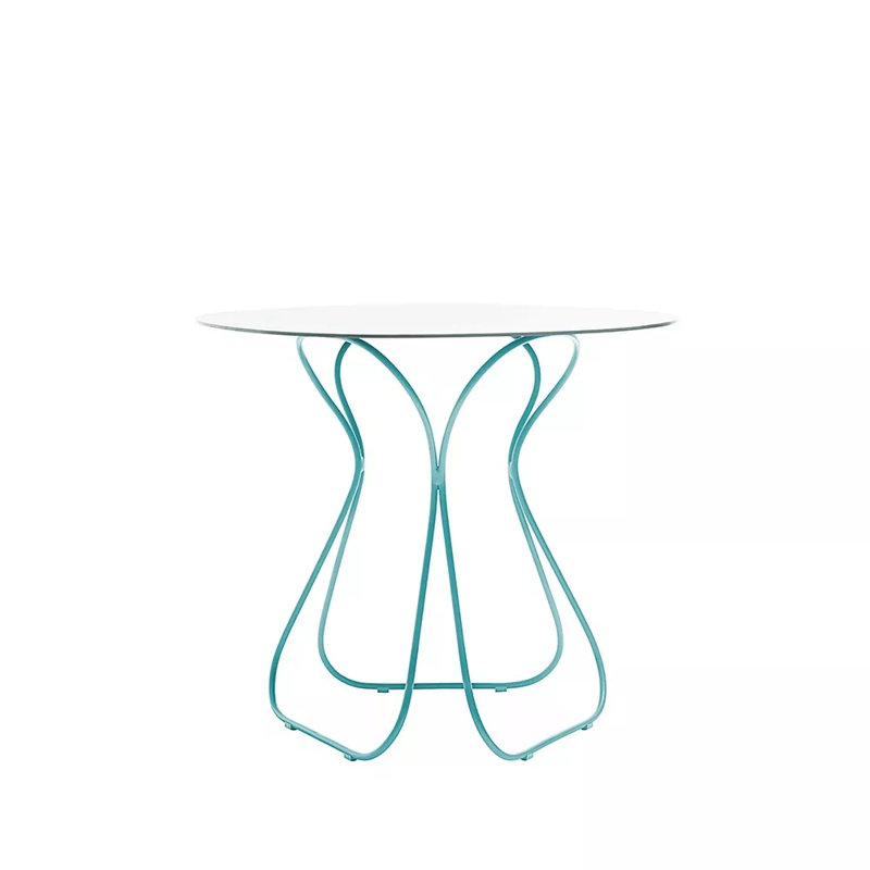 Trame Outdoor Round Dining Table, Faery Blue